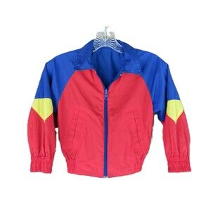 London Fog Toddler Vintage Reversible Jacket Primary Colors Block Blue Red Child